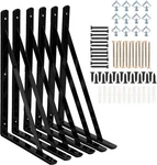 Heavy Duty Shelf Brackets 12 X 8 Inch, 6 Pack Wall With Black. Fixed Price $30.05.