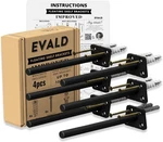 Evald Hidden Floating Shelf Bracket 6-INCH Heavy Duty Blind Inch, Black. Fixed Price $59.70.
