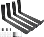 Shelf Brackets 12 Inch 4PCS Heavy Duty Frosted Black Wall With Lip. Fixed Price $30.99.