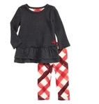 New Burts Bees Baby Girls Organic Ruffle Thermal Skater Dress/leggings 12 Month. Fixed Price $8.95.