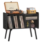 Lerliuo Record Player Stand 4 Cabinet Holds Up To 220 Albums Large Black. Fixed Price $124.12.