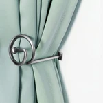 Drapery Set Of 2 Silver, Curtian For Drapes, Decorative .... Fixed Price $15.89.