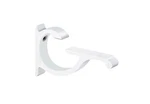 White Designer Aluminum Shelf Bracket For 5/8" To 3/4" Glass - Pack Of 2. Fixed Price $36.75.