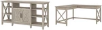 Key West 65" Tv Stand & 60" L-shaped Desk Bundle By Bush Furniture. Fixed Price $814.99.