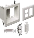 TVBR505K-1 Box Recessed Kit With Outlet And Wall Plates, 2-GANG, White 1-PACK. Fixed Price $39.99.