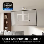 White Electric Motorized Flip Down Pitched Ceiling Tv Mount, 32" 70" Screen. Fixed Price $189.99.