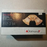 Diamond Wall Fixture Polished Brass Finish Mount Dual Light. Fixed Price $24.99.