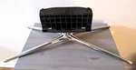 Samsung Oem Chrome Tv Stand Base Quad Leg BN9530032BG5T00749C With Guide. Fixed Price $59.00.