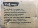 Fellowes Triple Monitor Arm Adjustable 360-DEGREE Rotation Black 8042601. Fixed Price $139.99.