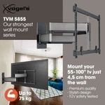 Vogels Elite Tvm 5855 Full-motion Ultra Strong Wall Mount Upto 100" & 120LBS. Fixed Price $305.96.