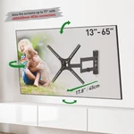 Barkan 13-65 Inch Full Motion Tv Wall Mount, Holds 88LBS, Lifetime Warranty. Fixed Price $59.90.