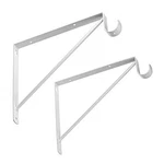 2 Pcs Shelf And Rod Brackets, Wall Mounted Supports, White. Fixed Price $20.76.