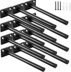 12 Pcs 6" Black Solid Steel Floating Shelf Bracket Blind Supports - Hidden. Fixed Price $28.65.