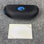 Costa Del Mar Zippered Sunglass Hard Case Clamshell Glasses Black & Sticker. Fixed Price $14.95.