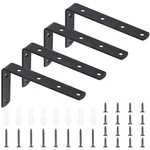 Favordrory 4 90 Degree Angle Shaped Shelf Bracket, Corner Pcs, Black. Fixed Price $14.76.