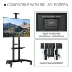 Adjustable Rolling Mobile Tv Stand Mount Cart For Universal Flat Screen 55''-80". Fixed Price $229.98.
