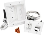 In Wall Cable Management Kit - Hide Wires Mount Tv With White. Fixed Price $102.51.