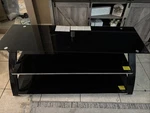 Uenjoy 30100290 Tempered Glass Tv Stand Cantilever With Bracket Black. Fixed Price $115.00.