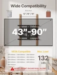 Montek Ultra Slim Wall Mount For 43-90 Inch Tvs 1.1" Thin Black. Fixed Price $67.80.