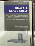Sanus Vuepoint FPA400-B1 On-wall Glass Shelf 12.5 Black Adjustable. Fixed Price $29.00.