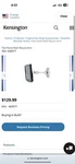 Kensington Flat Panel Wall Mount Arm K60077. Fixed Price $66.00.
