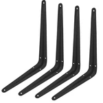 4 Pcs Black Steel Wall Mount Shelf Brackets, 10 X 12 Inch Heavy Duty Metal Co.... Fixed Price $25.16.