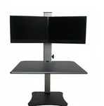Victor DC350 High Rise Dual Monitor Sit-stand Desk Converter Black. Fixed Price $150.00.