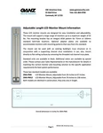 Ganz ZMA-PM12 Adjustable High Ceiling Lcd Mount, 70" 138" New Warranty. Fixed Price $249.49.