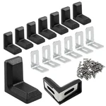 Zorveiio 20 Pcs 1" Plastic Right Angle Brackets, Metal 90 Black. Fixed Price $10.48.