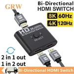 2X1 1X2 In Out Bi-directional 8K Hdmi 2.1 Switcher Spliter. Fixed Price $19.94.