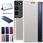 For Samsung Galaxy S22 Plus S23 Note 20 Smart View Magnetic Leather Stand Case. Fixed Price $10.05.
