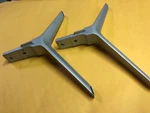 Vizio M43-C1 Tv Silver Base Legs Stands Without Screws Used Pair M43C1 43" *006. Fixed Price $15.00.