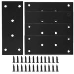 Bonsicoky 4 Flat Straight Brace Brackets - Black 5" X 2" Pcs,. Fixed Price $13.74.