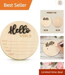 Personalized 5.9 Inch Birth Plaque Natural Wood - Record Your Baby's Stats. Fixed Price $10.79.
