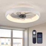 Pacific Core 20 In. Smart Indoor Modern White Round Ceiling Fan With Remote. Fixed Price $99.95.