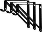 Premium Heavy Duty Closet Shelf And Rod Bracket, Black, 3-PACK. Fixed Price $31.70.
