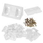 Meterxity 20-PACK L-shape Corner Brace, 0.78 1.65 In Nylon Plastic White. Fixed Price $14.76.
