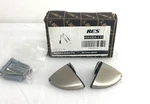 Kes 2 Pieces Brushed Nickel Finish / Glass Wall Mount Shelf Brackets Nib. Fixed Price $16.72.