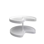 18 In. X 28 White Polymer Kidney Shape Bottom Mount 2-SHELF. Fixed Price $84.90.