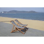 Safavieh Outdoor Collection Loren Foldable Sling Chair Natural/navy/white. Fixed Price $157.42.