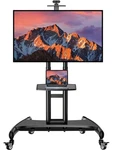 Perlesmith Rolling Tv Stand With Wheels For 32-82 Inch Lcd Led 4K Flat Screen.... Fixed Price $223.67.