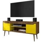 Manhattan Comfort Bradley Wood Stand Up To 60" In Rustic Brown/yellow. Fixed Price $218.45.