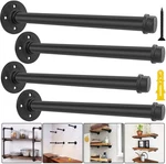 Industrial Pipe Shelf Brackets 12 Black Iron Rustic Inch,. Fixed Price $31.44.