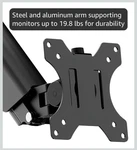 Montek Single Monitor Wall Mount For 17 32 Inch Flat/curved Screens See Descr. Fixed Price $44.99.
