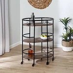 Honey Can Do 3-TIER Rolling Bar Cart CRT-09862 Walnut, 75 Lbs. Fixed Price $51.53.