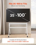 Rolling Tv Stand, Max Vesa 800X600MM. Fixed Price $96.84.